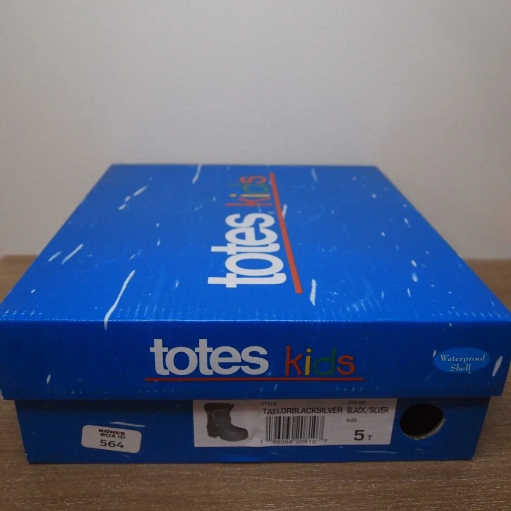 Totes Kids Black‎ Waterproof Snow Boots Size 5T